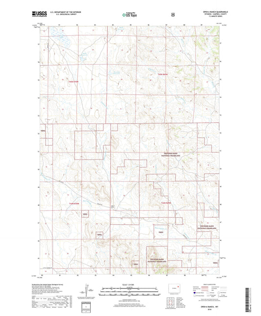 Open A Ranch Wyoming US Topo Map Image