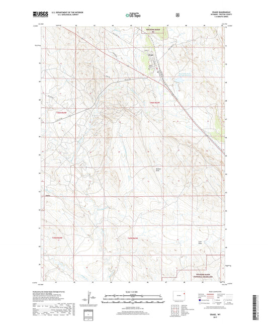 Osage Wyoming US Topo Map Image