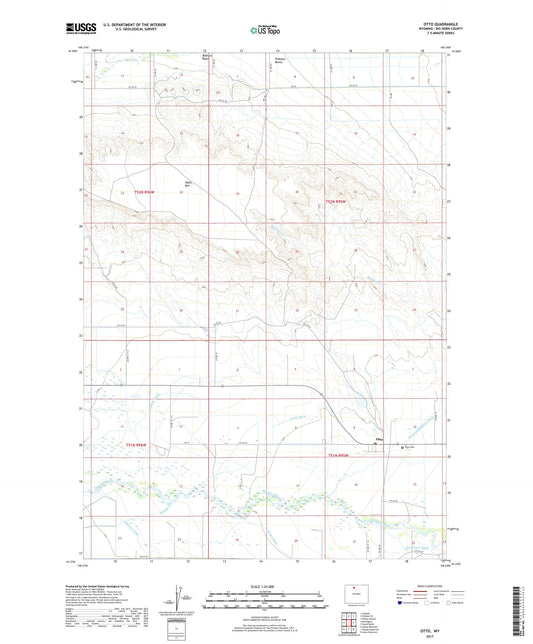 Otto Wyoming US Topo Map Image