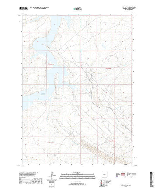 Pats Bottom Wyoming US Topo Map Image