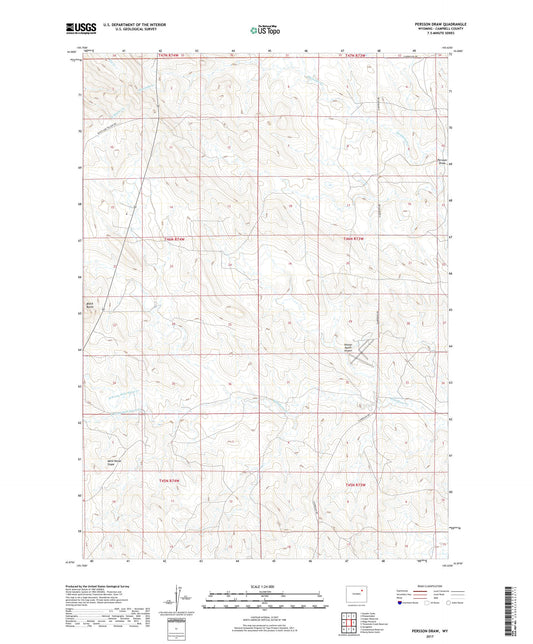 Persson Draw Wyoming US Topo Map Image