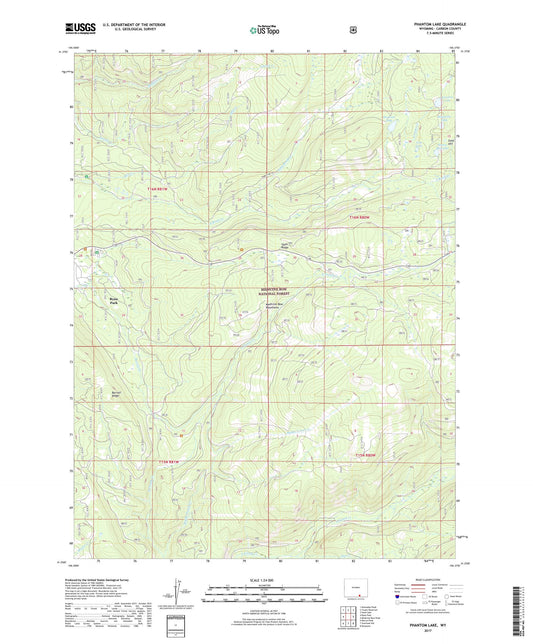 Phantom Lake Wyoming US Topo Map Image