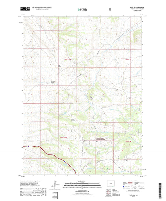 Pilot Hill Wyoming US Topo Map Image