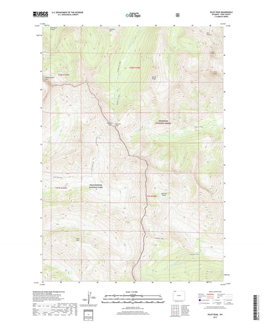 Pilot Peak Wyoming US Topo Map Image