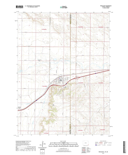 Pine Bluffs Wyoming US Topo Map Image