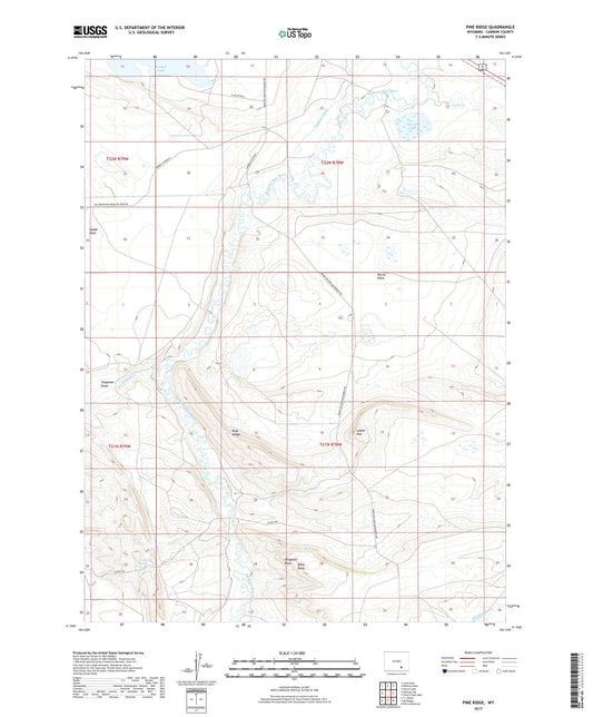 Pine Ridge Wyoming US Topo Map Image