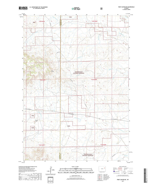 Piney Canyon NE Wyoming US Topo Map Image
