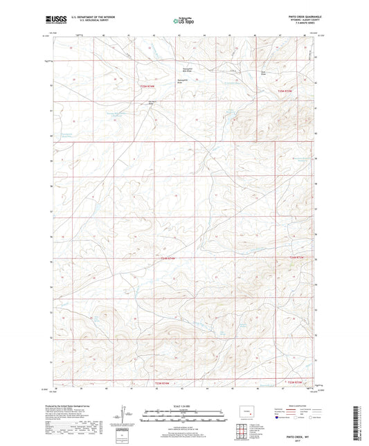 Pinto Creek Wyoming US Topo Map Image