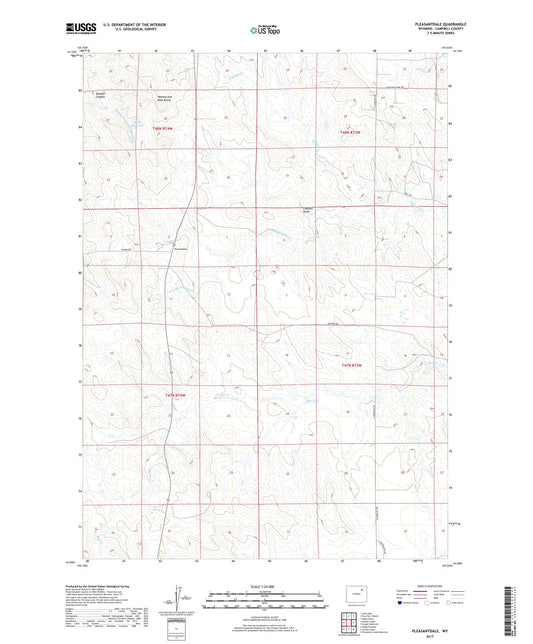 Pleasantdale Wyoming US Topo Map Image