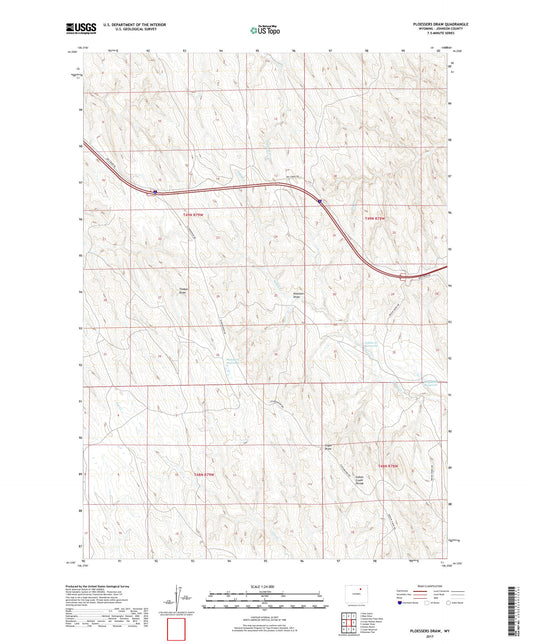 Ploessers Draw Wyoming US Topo Map Image