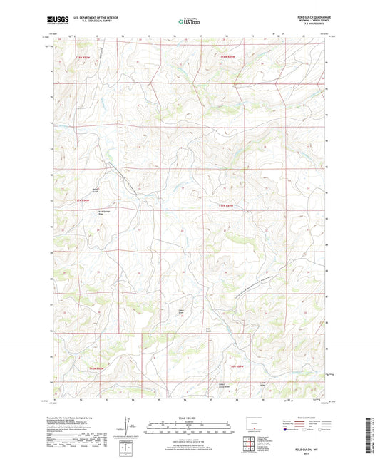Pole Gulch Wyoming US Topo Map Image