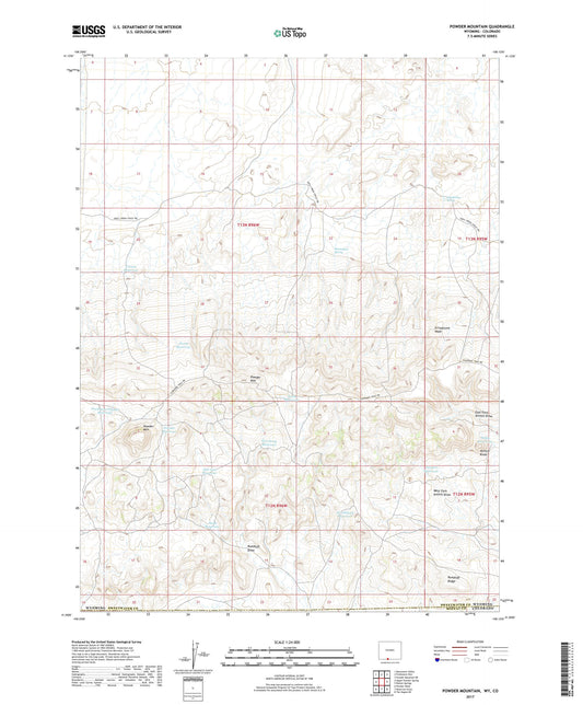 Powder Mountain Wyoming US Topo Map Image