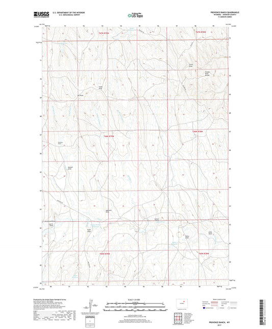 Provence Ranch Wyoming US Topo Map Image