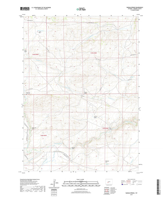 Radium Springs Wyoming US Topo Map Image