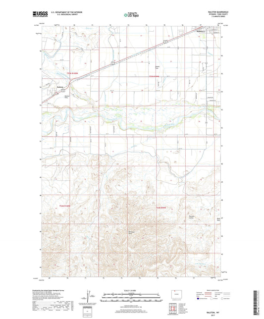 Ralston Wyoming US Topo Map Image