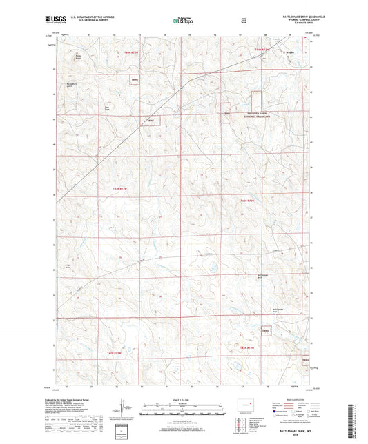 Rattlesnake Draw Wyoming US Topo Map Image