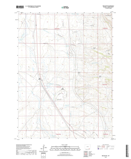 Red Buttes Wyoming US Topo Map Image