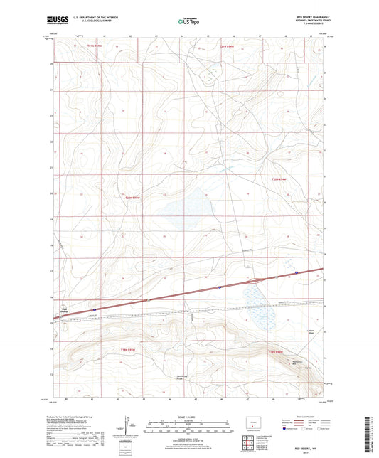 Red Desert Wyoming US Topo Map Image