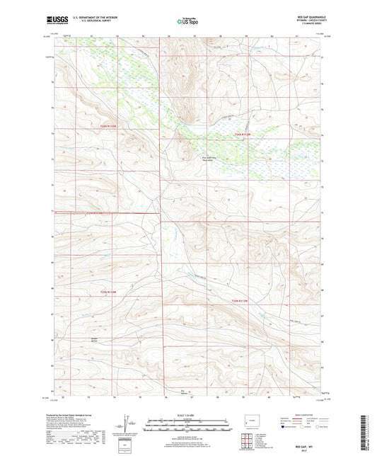 Red Gap Wyoming US Topo Map Image