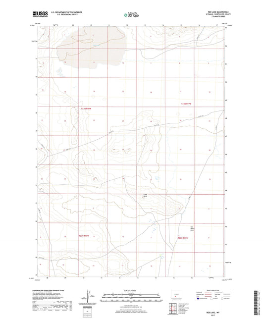 Red Lake Wyoming US Topo Map Image