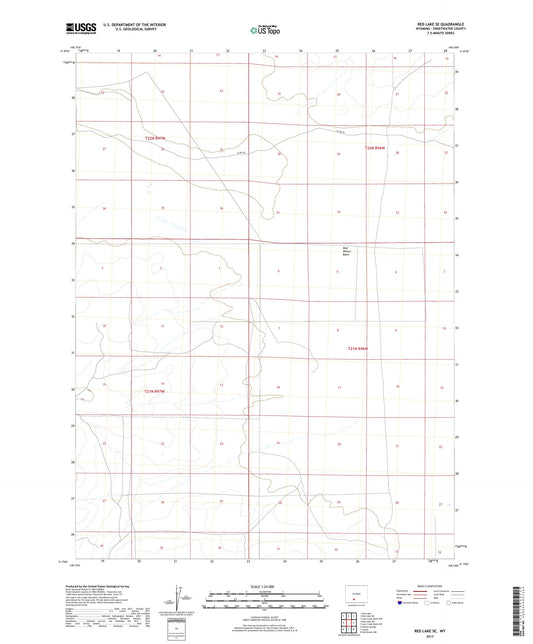 Red Lake SE Wyoming US Topo Map Image