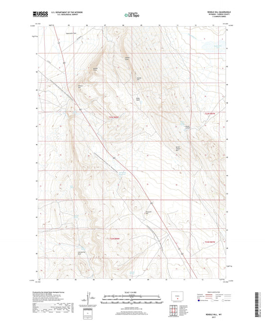 Rendle Hill Wyoming US Topo Map Image