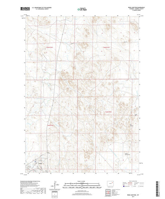 Reno Junction Wyoming US Topo Map Image