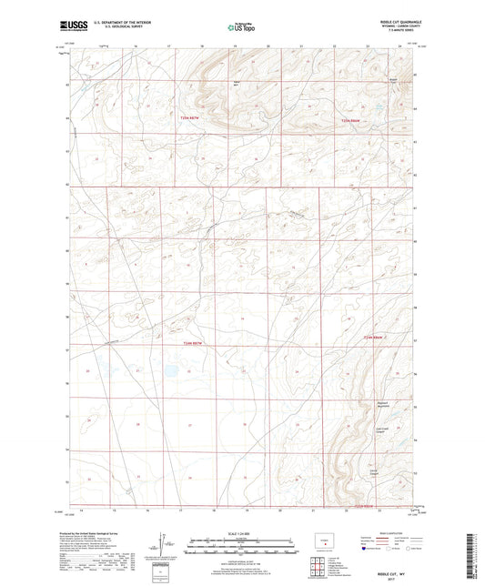 Riddle Cut Wyoming US Topo Map Image