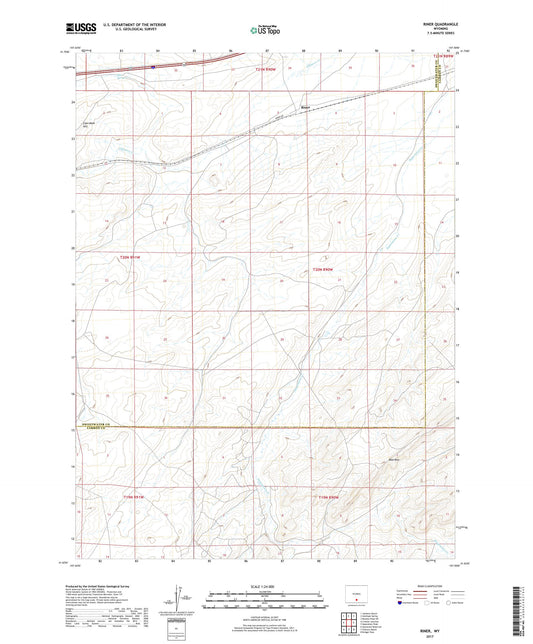 Riner Wyoming US Topo Map Image