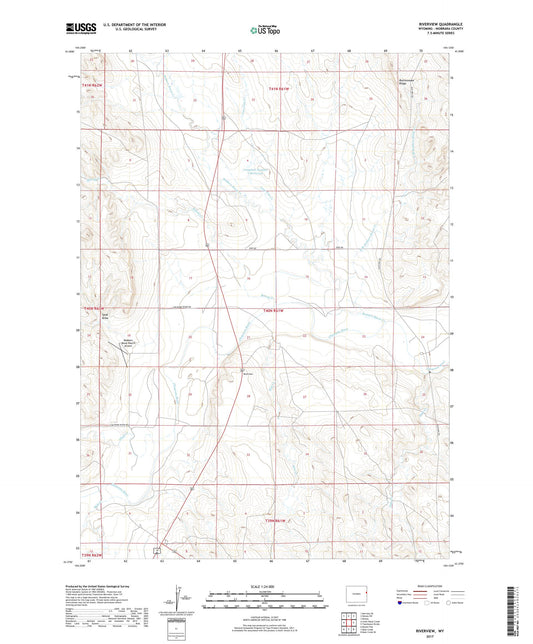 Riverview Wyoming US Topo Map Image