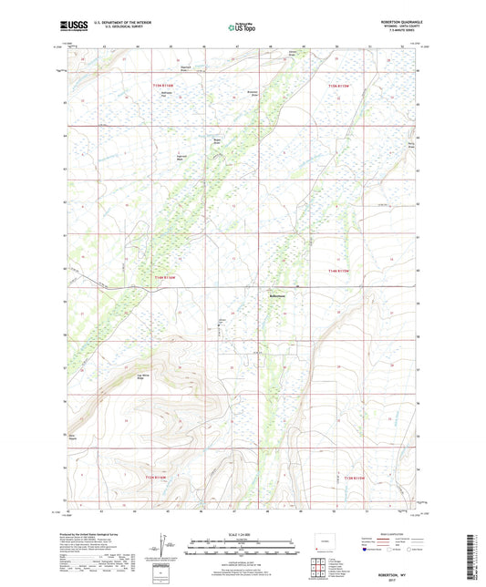 Robertson Wyoming US Topo Map Image