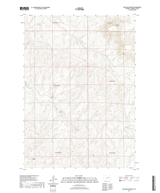 Rolling Pin Ranch Wyoming US Topo Map Image