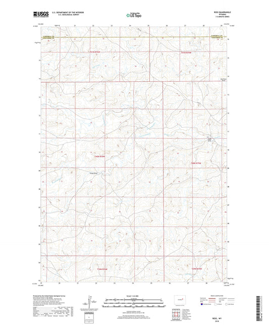 Ross Wyoming US Topo Map Image