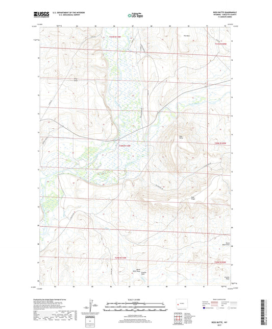Ross Butte Wyoming US Topo Map Image
