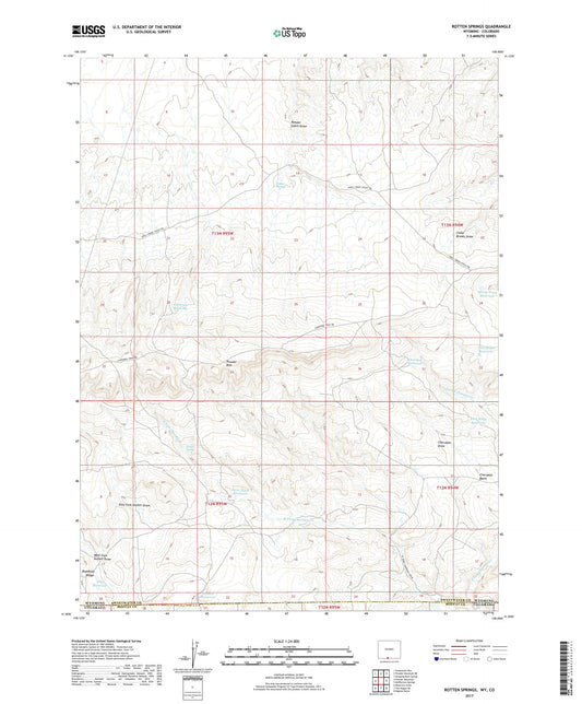 Rotten Springs Wyoming US Topo Map Image