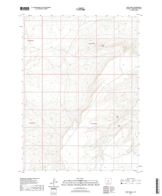 Ruby Knolls Wyoming US Topo Map Image