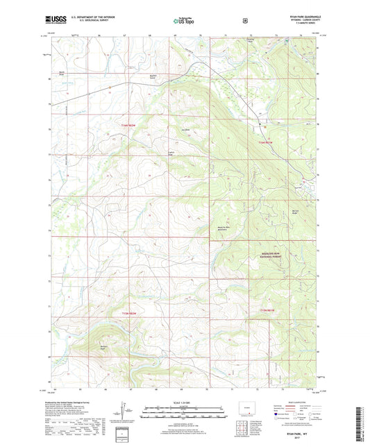 Ryan Park Wyoming US Topo Map Image