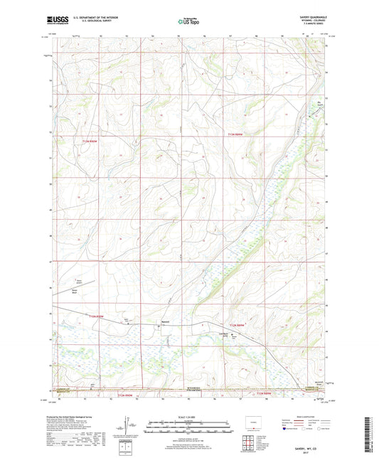 Savery Wyoming US Topo Map Image