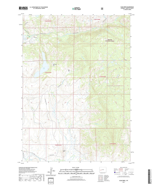 Scab Creek Wyoming US Topo Map Image