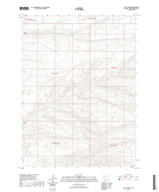 Scott Spring Wyoming US Topo Map Image