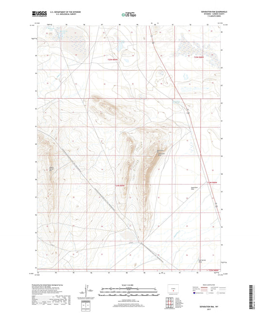 Separation Rim Wyoming US Topo Map Image