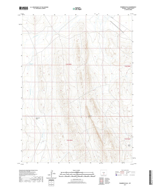 Shamrock Hills Wyoming US Topo Map Image