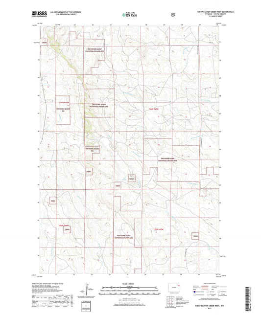 Sheep Canyon Creek West Wyoming US Topo Map Image