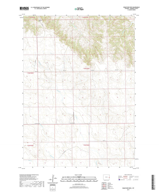 Signature Rock Wyoming US Topo Map Image