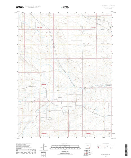 Silver Crown Wyoming US Topo Map Image