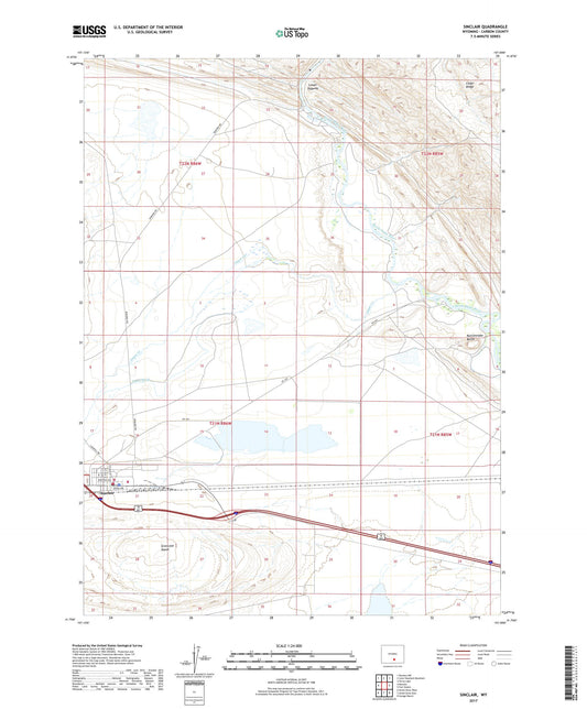 Sinclair Wyoming US Topo Map Image