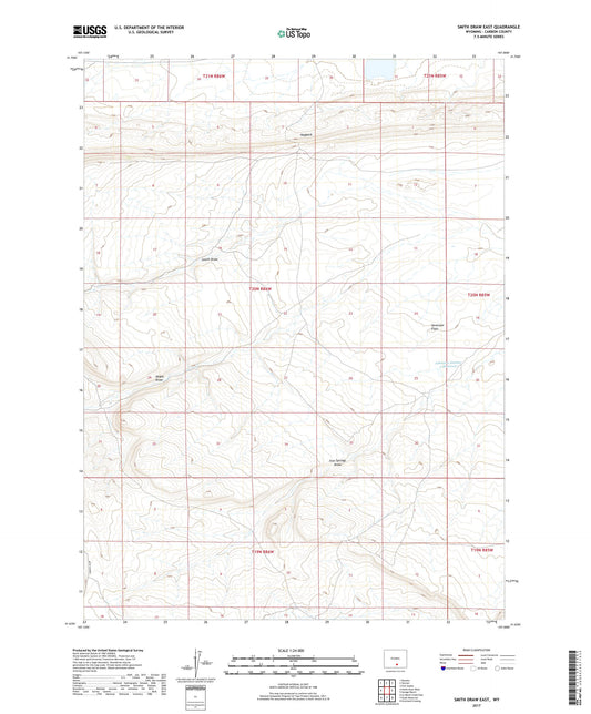 Smith Draw East Wyoming US Topo Map Image