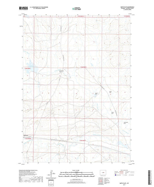 Smith Flats Wyoming US Topo Map Image