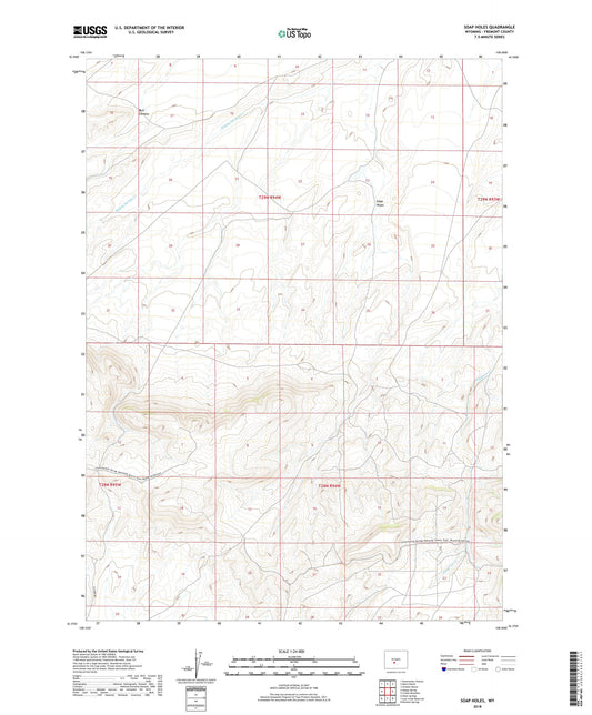 Soap Holes Wyoming US Topo Map Image