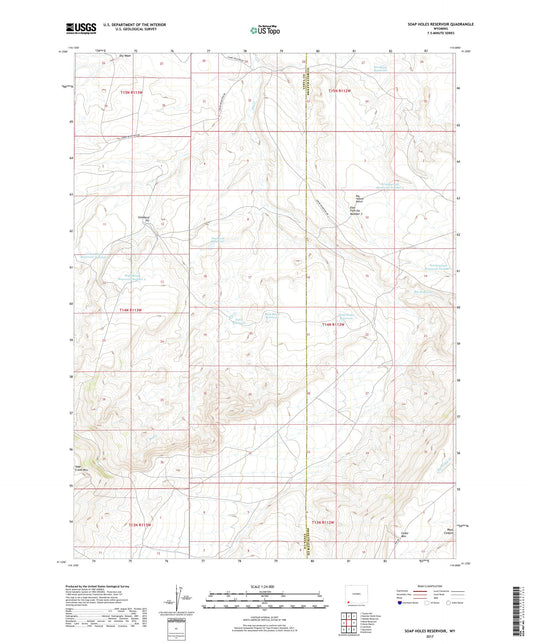 Soap Holes Reservoir Wyoming US Topo Map Image